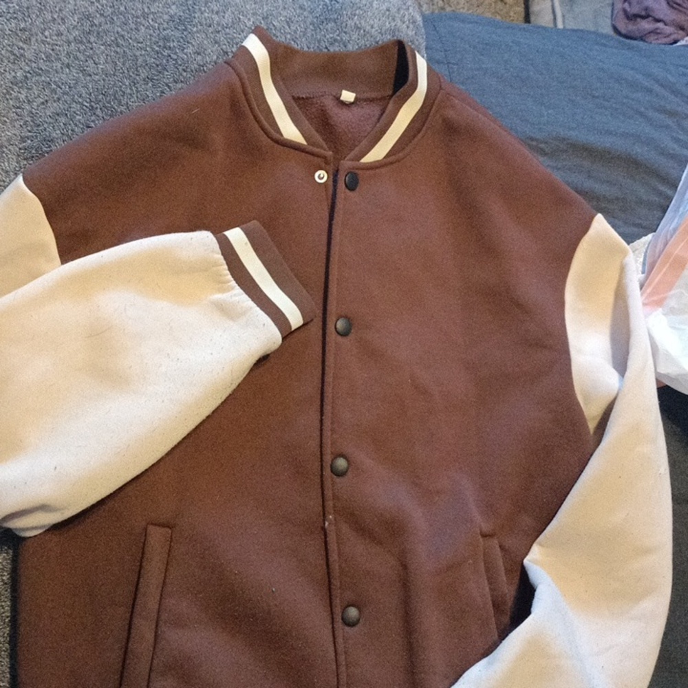 Tan and brown jacket